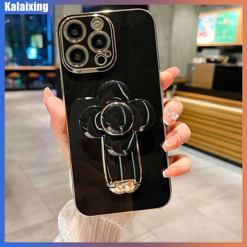 Ốp Điện Thoại Dẻo Họa Tiết Hoạt Hình Cối Xay Gió Mạ Điện Dễ Thương Cho iPhone 14 Pro Max 14Plus 13 Pro Max 13Mini