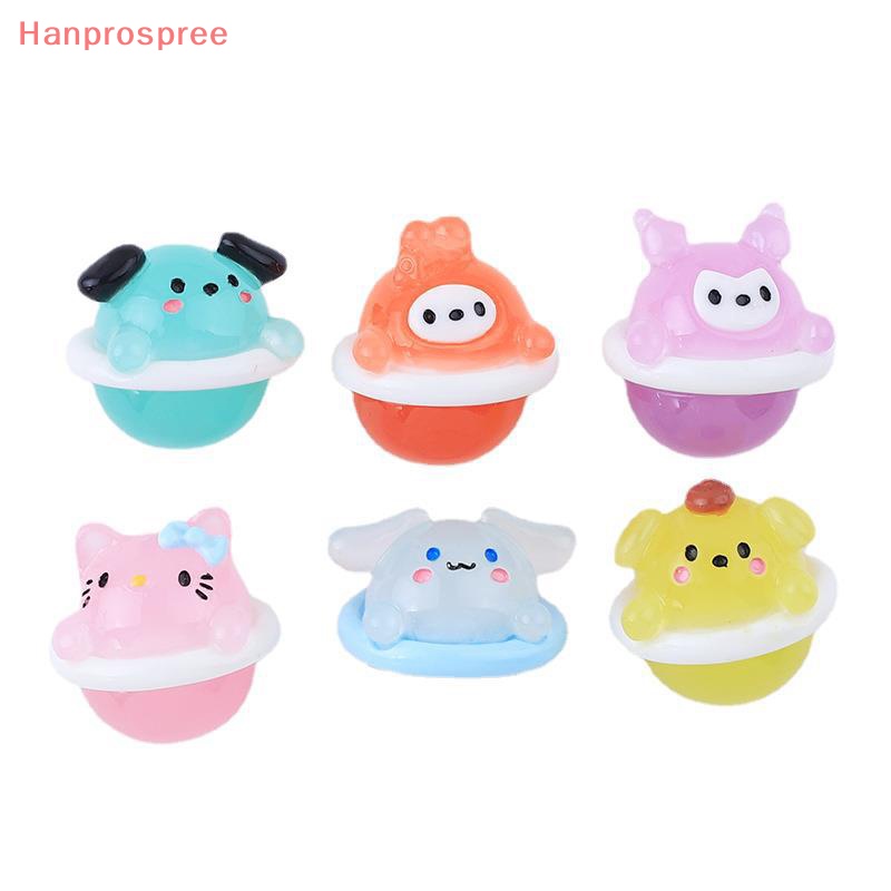 Bộ 2 Vòng cổ / Móc Khóa Hình Động Vật Bằng Nhựa Resin Phát Quang Xinh Xắn