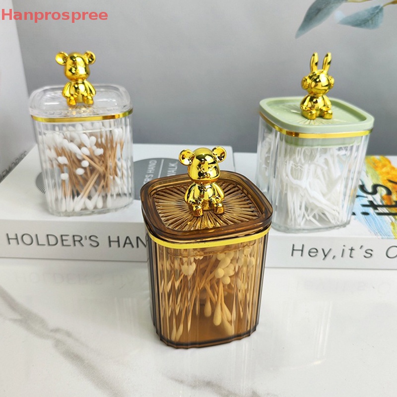 Hộp Đựng Mỹ Phẩm Hanprospree > Bằng Acrylic Trong Suốt Hình Gấu Dễ Thương