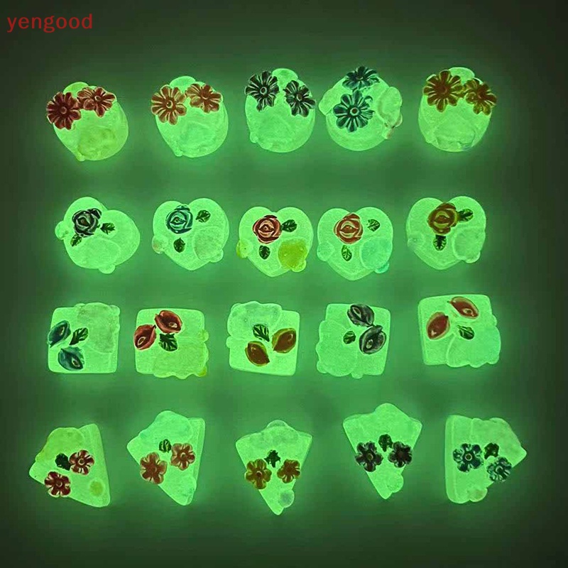 Bộ 5 Mô Hình Bánh Kem Mini Bằng Nhựa Trong Suốt Phát Sáng Độc Đáo