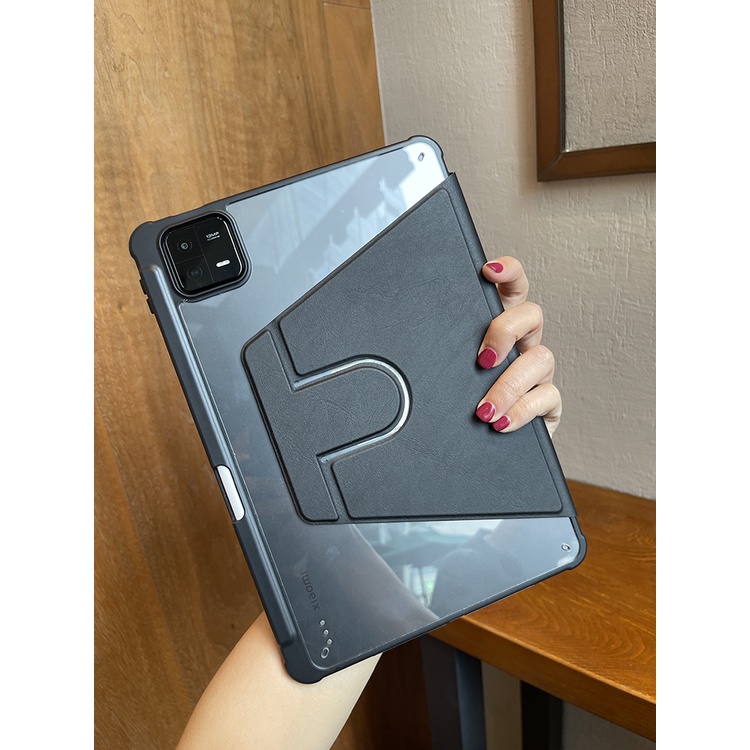 Ốp Máy Tính Bảng Trong Suốt Có Ngăn Đựng Bút Xoay 360 Độ Cho Xiaomi pad 6 Pro Cover 2023 Mi Pad6 Mi pad 5 Pro 11 Redmi pad 10.61 11inch