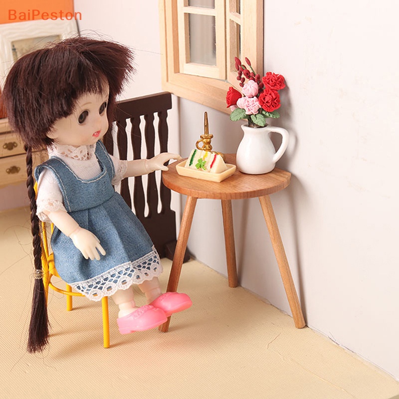 Bàn Uống Trà / Cà Phê Để Bàn Trang Trí Nhà Búp Bê Tỉ Lệ 1: 12