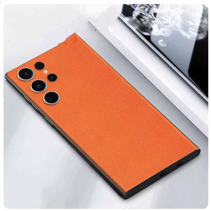 Da Trơn 3M Bọc Cho Samsung Galaxy S23 Ultra Mặt Sau Bảo Vệ Màn Hình Phim Bao S22 Ultra Miếng Dán Bảo Vệ Sang Trọng