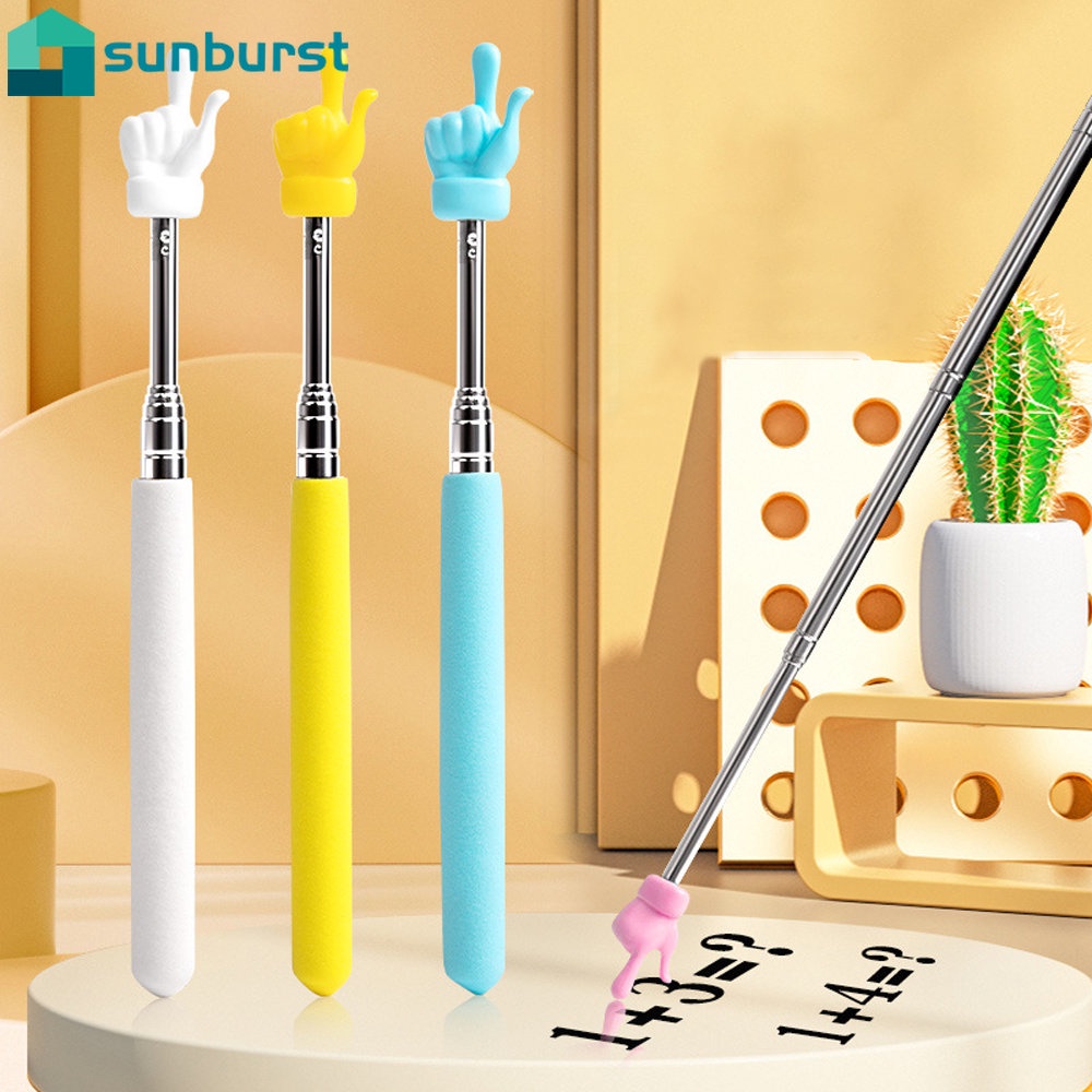 Gậy Đọc Sách Đeo Ngón Tay Bằng Thép Không Gỉ Có Thể Thu Gọn Đa Năng Hỗ Trợ Dạy Học Cho Bé