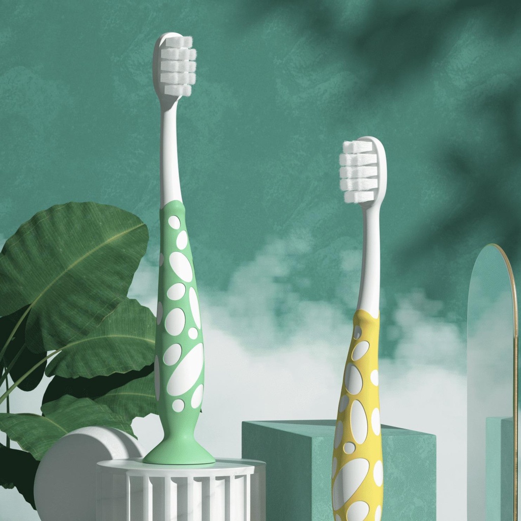 [QUÀ TẶNG KHÔNG BÁN] Bàn chải đánh răng cốc hút chân không cho bé Alilo T3 Kids Soft Toothbrush (Gói 2 chiếc)