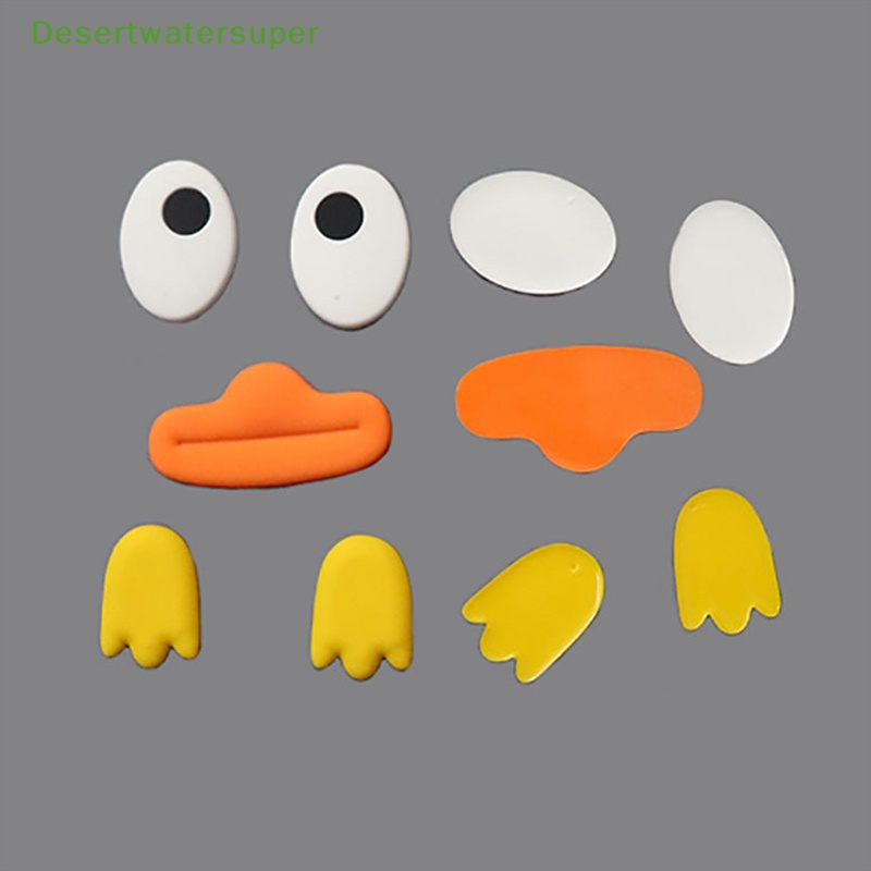 Dsvn Phụ Kiện Trang Trí Điện Thoại Hình Vịt Con Hoạt Hình Ba Chiều diy Bằng Silicon