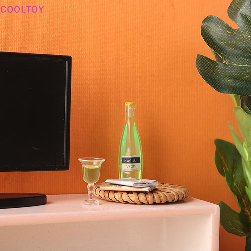 1 Bộ Ly Uống Rượu Mini Tỉ Lệ 1: 12 Dùng Trang Trí Nhà Búp Bê