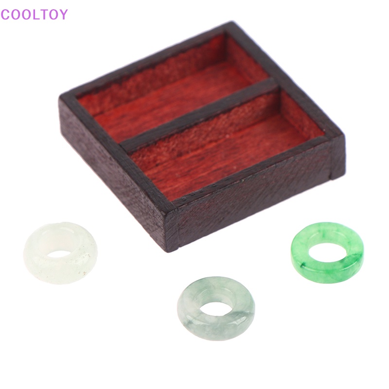 1 Hộp Trang Sức Vòng Tay Ngọc Bích Tỉ Lệ 1: 12 Trang Trí Nhà Búp Bê