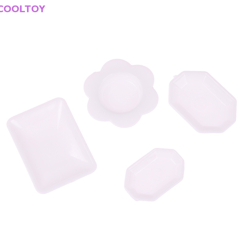 Cooltoy set 33 Dĩa Đựng Thức Ăn Đồ Chơi Mini Màu Trắng Trang Trí Nhà Búp Bê