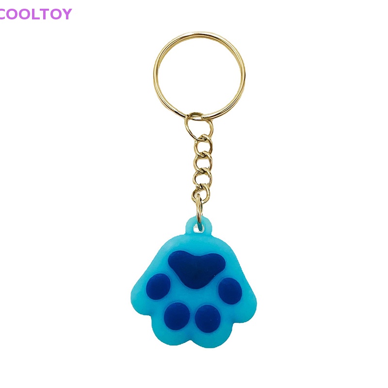 Móc Khóa Silicon Hình Chân Mèo Hoạt Hình Dễ Thương