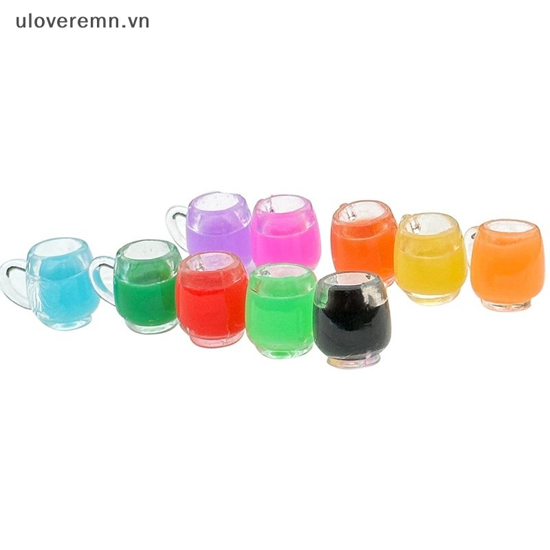 Bộ 5 Ly Rượu Mini Bằng Kính Dạ Quang Nhiều Màu Sắc Dùng Trang Trí Tiểu Cảnh