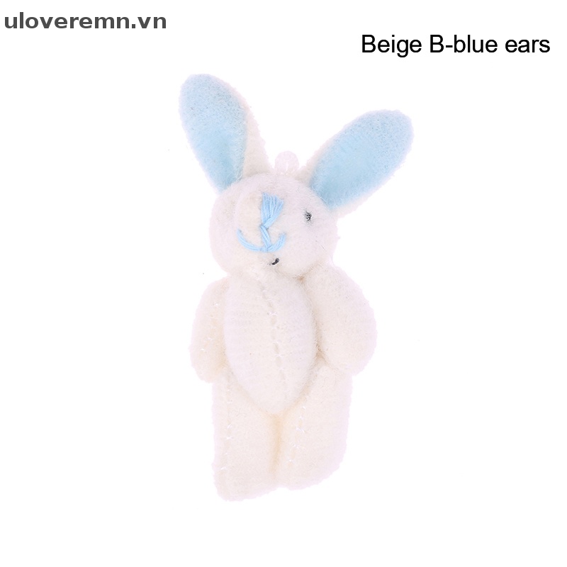 Thỏ Nhồi Bông Mềm 4.5CM Treo Móc Khóa / Ba Lô / Túi Xách Trang Trí Nhà Búp Bê