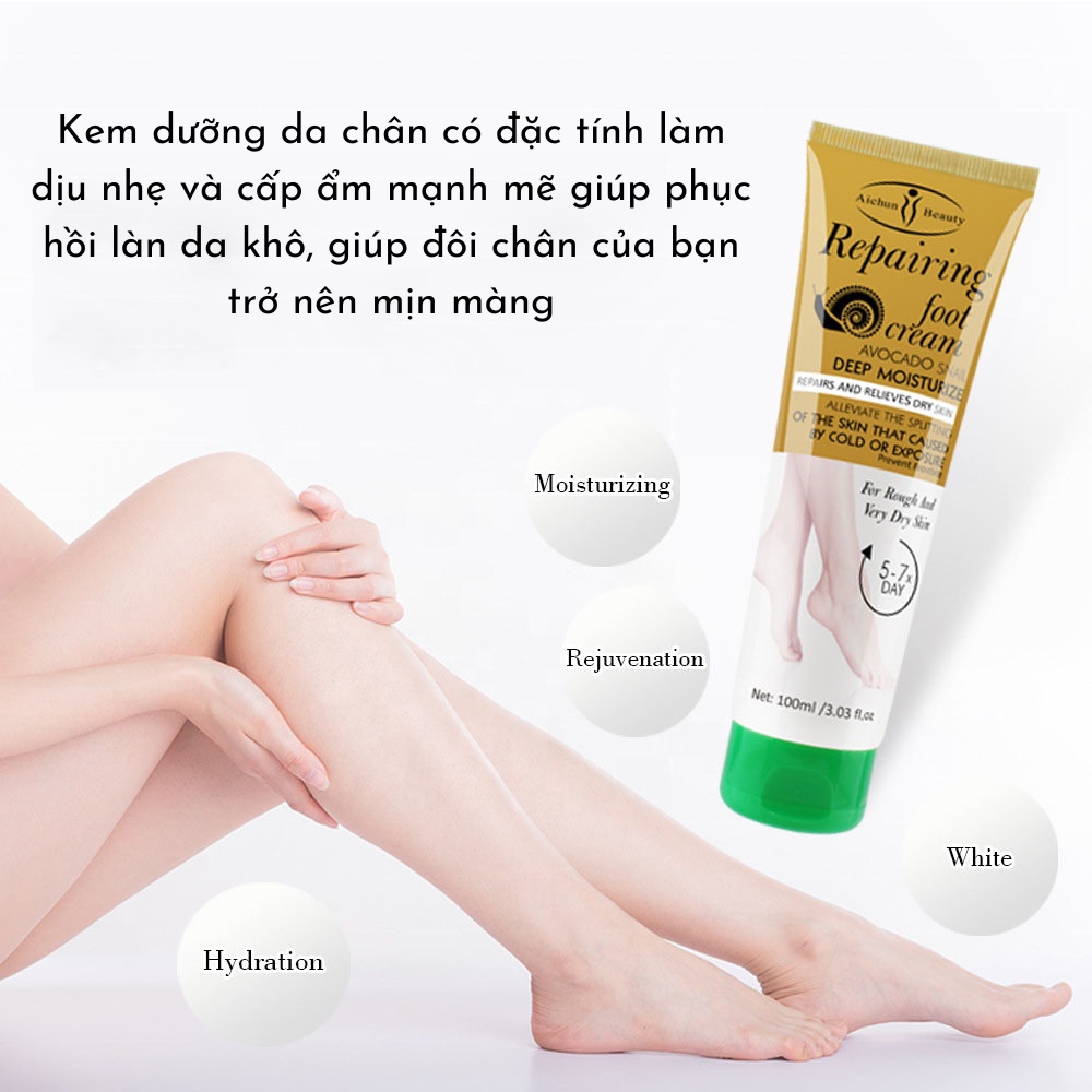 Kem Dưỡng Trắng Da Chân, Mềm Mịn Chống Nứt Nẻ, Khô Da Chân Aichun Beauty Dưỡng Ẩm Mềm Mịn Da Repair foot cream