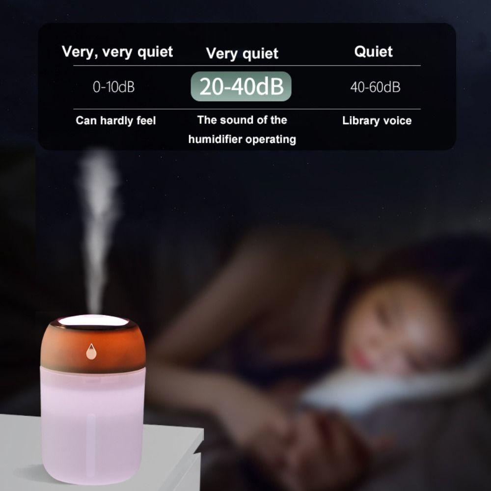 Glenes Máy khuếch tán tinh dầu Tạo Độ Ẩm Không Khí Mini Kèm Đèn USB Tiện Dụng Cho Xe Hơi