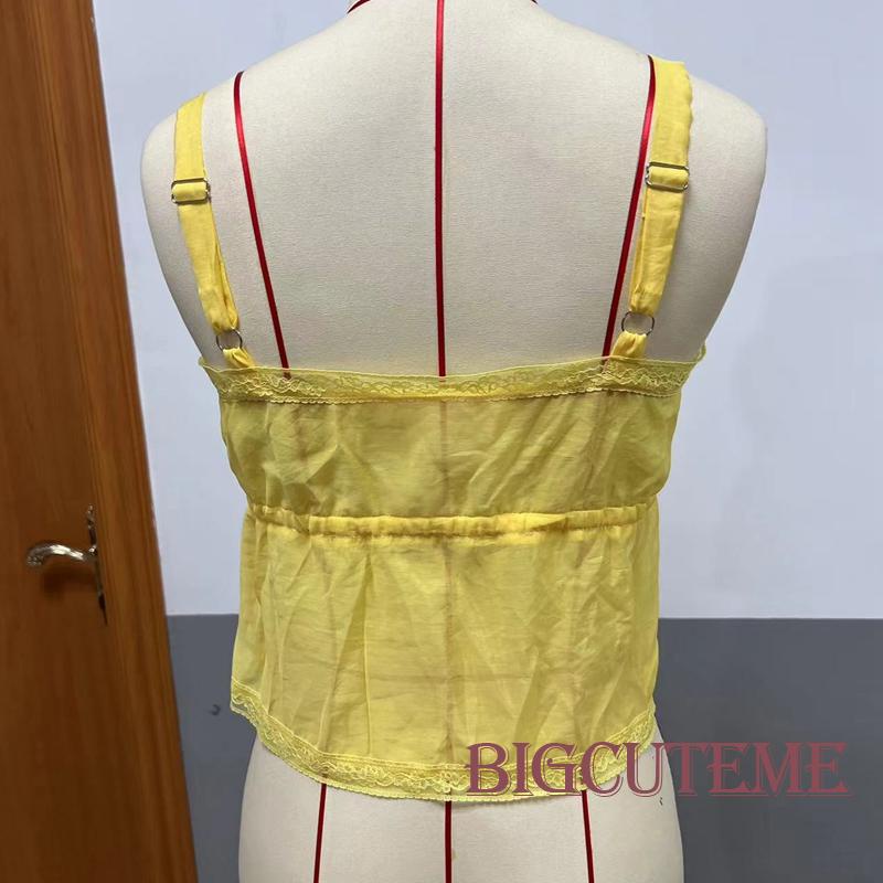 Áo Croptop Sát Nách Phối Bèo Thời Trang Mùa Hè Cho Nữ