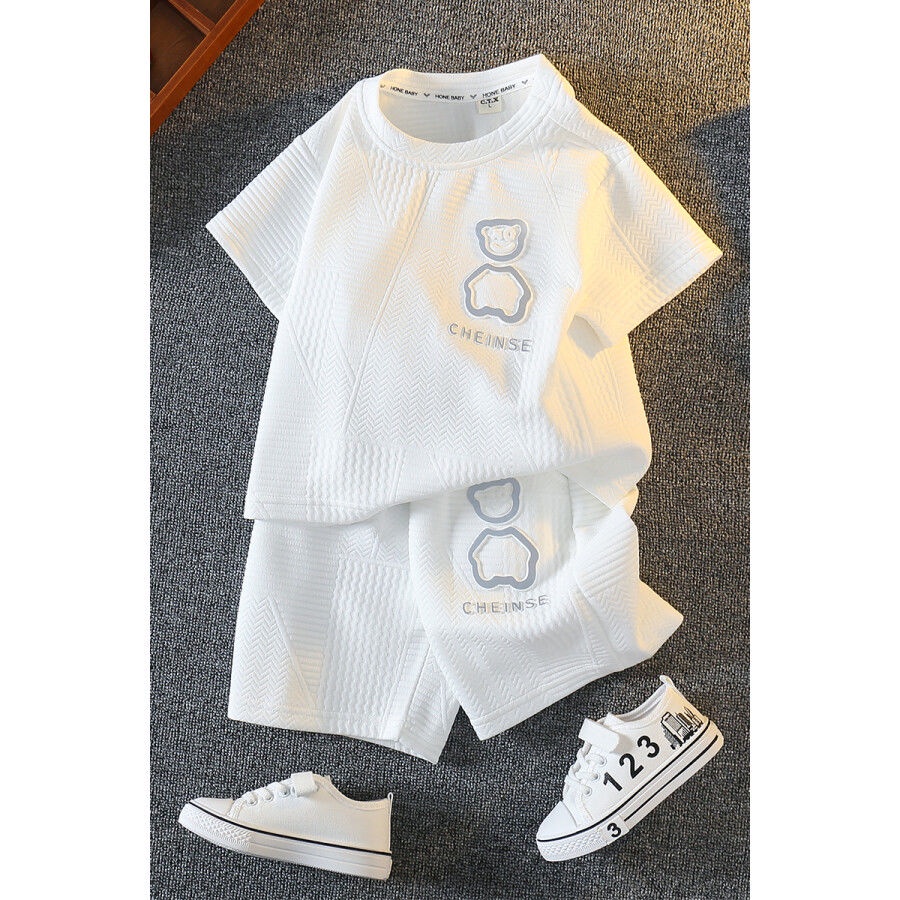 Bộ Quần Áo Tay Ngắn Thiết Kế Mỏng Năng Động Thời Trang Mùa Hè Dành Cho Bé Trai