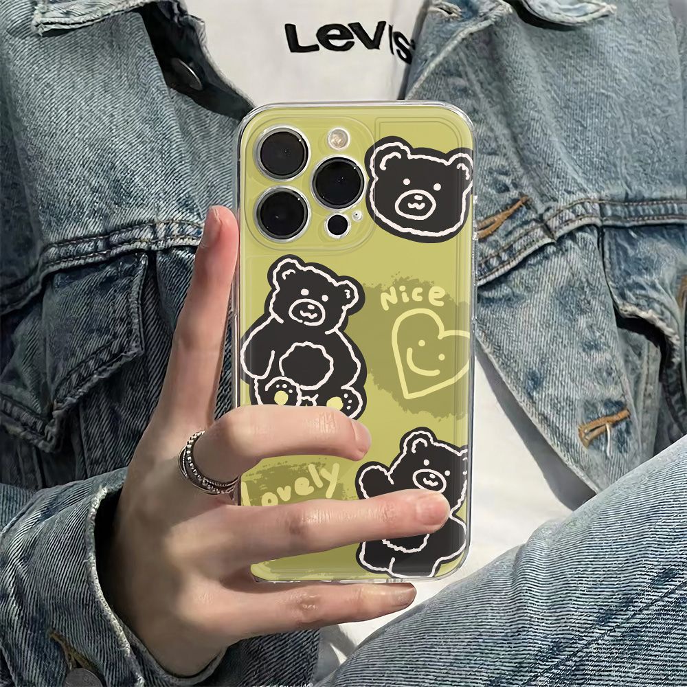 ✅Ốp Điện Thoại Mềm Chống Sốc Hình Gấu Cho Iphone12 7814promax 11 13 6In 6Y8W