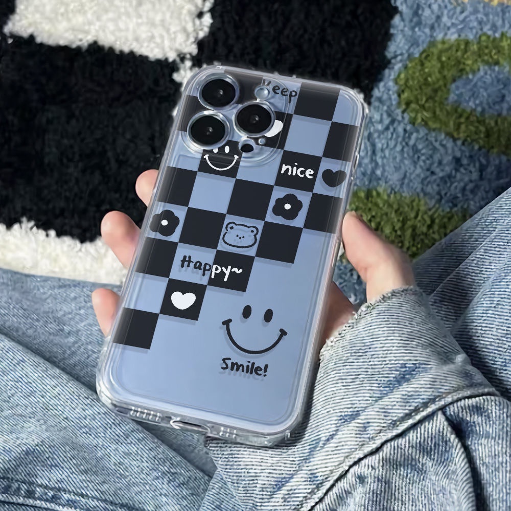✅Ốp Điện Thoại Mềm Chống Sốc Họa Tiết Mặt Cười 6In13 78 14pro 11iPhone12 plus Jvbx