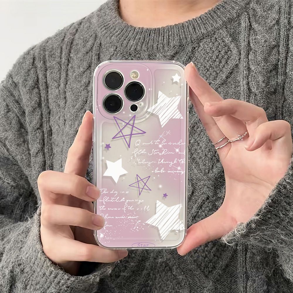 ✅Ốp Điện Thoại Mềm Chống Sốc 13 Ngôi Sao Đơn Giản Cho Iphone 12 78 14pro 6In11Iphone12