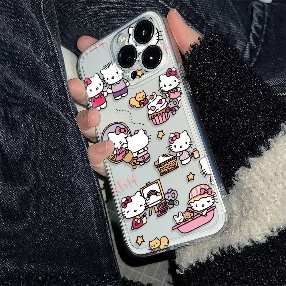 ✅Ốp Điện Thoại Mềm Chống Sốc Hình Hello Kitty Cho Iphone 6Iniphone12Plus max13 11 Apple 14pro 78 EVRH