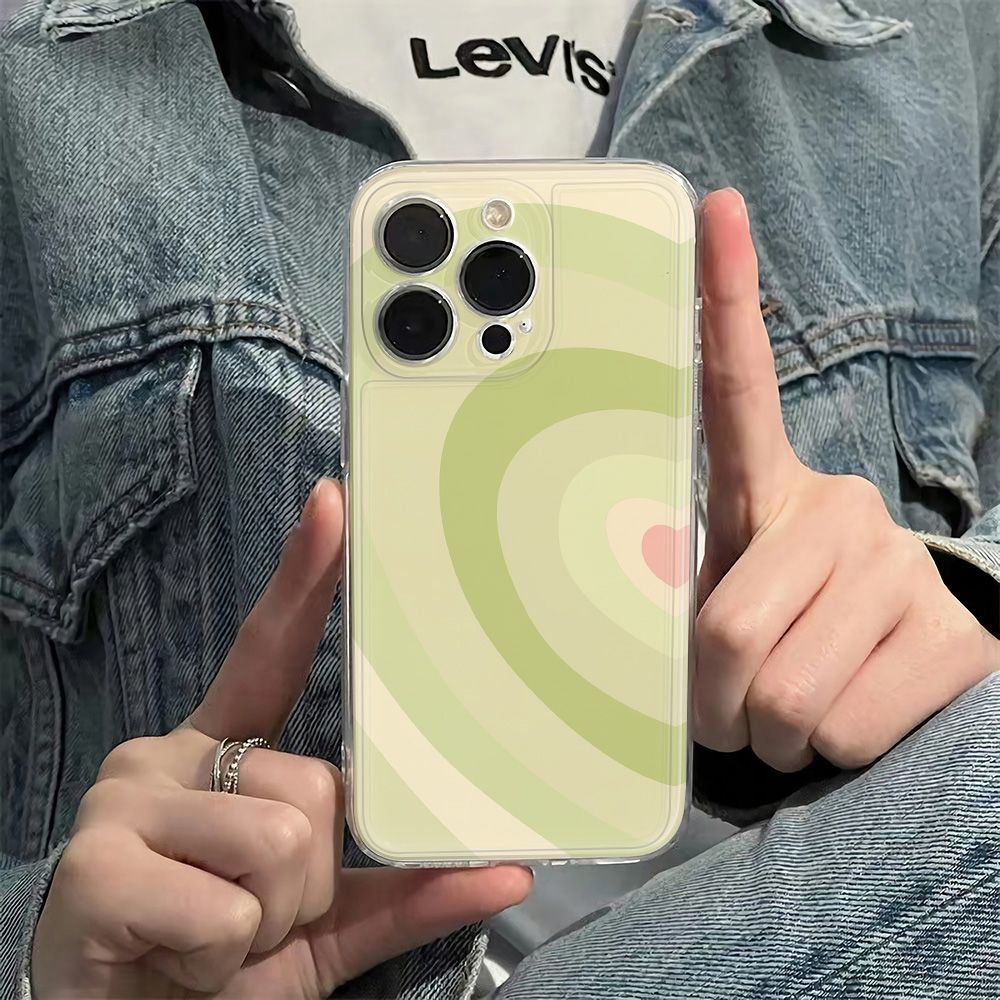 ✅Ốp Điện Thoại Mềm Chống Sốc Họa Tiết Trái Tim Cho iPhone 14pro 7811 12Max6In13 RMNT