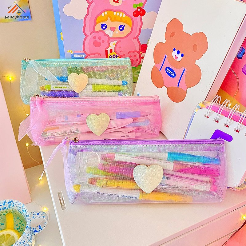 Túi Lưới Đựng Bút Nhiều Màu Sắc Dành Cho Học Sinh