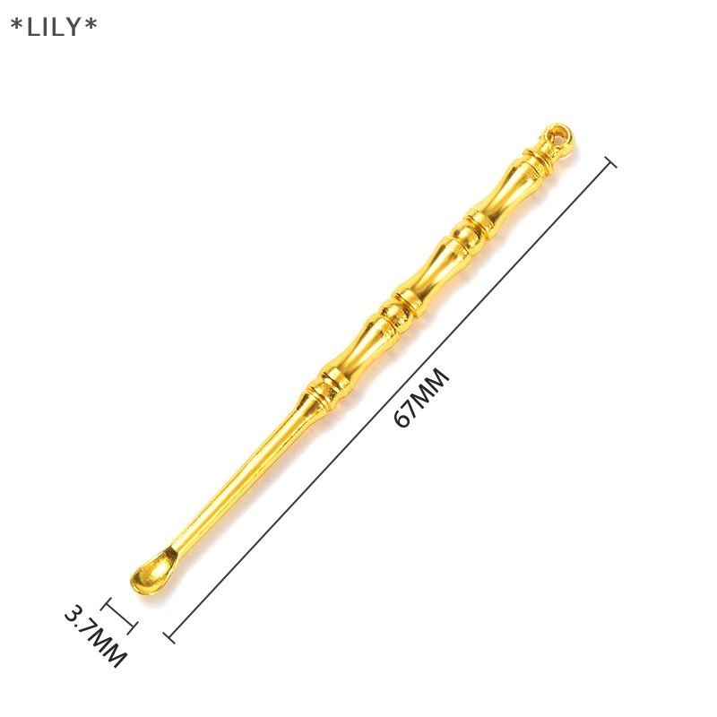 Lily Tai Thìa Retro Giả Brass Xách Tay Tai Làm Sạch Công Cụ Tai Pick Ráy Tai Uuu