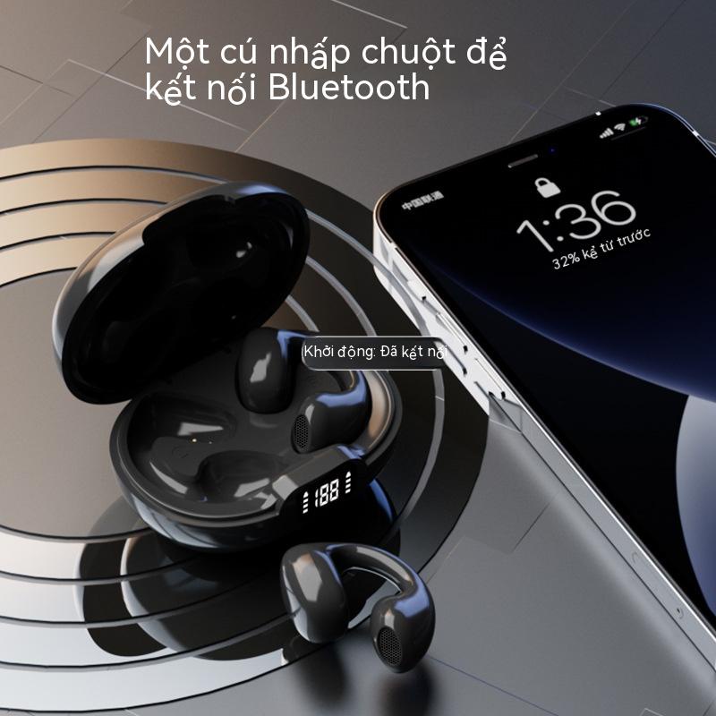 D101 Ear Clip Tai nghe Bluetooth không dây Non-In-Ear Thời lượng pin siêu dài Tai nghe khử tiếng ồn thông minh