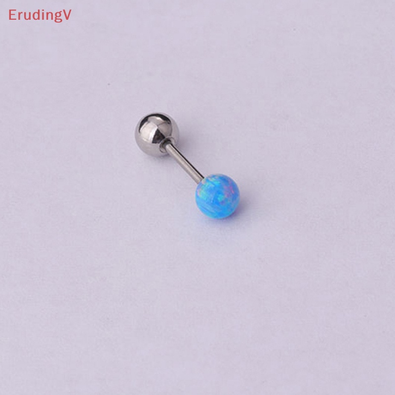 1 Khuyên Tai Dạng Xoắn Ốc Nhiều Màu Sắc Đính Đá Opal Cho Nữ