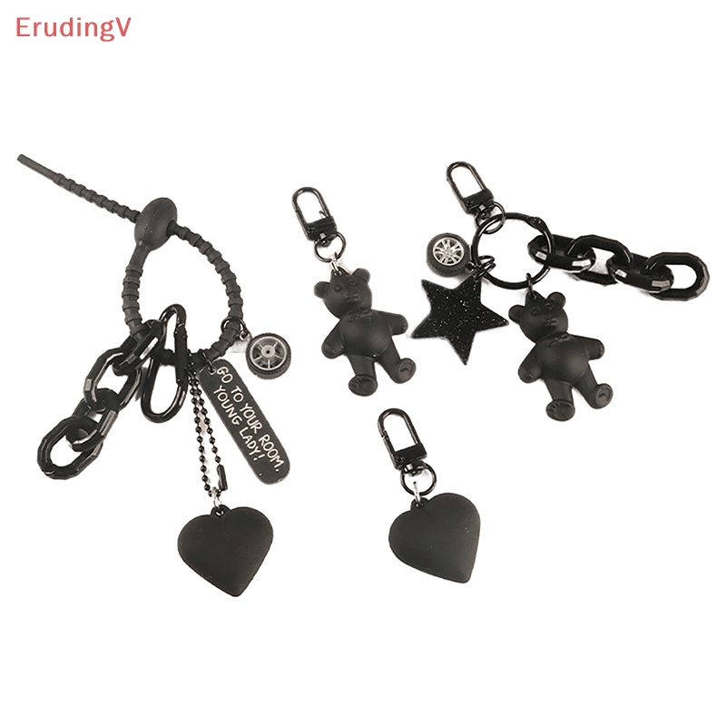 [ErudingV] Móc Khóa Trang Trí Ba Lô / Túi Xách Hình Gấu Thắt Nơ Hoạt Hình