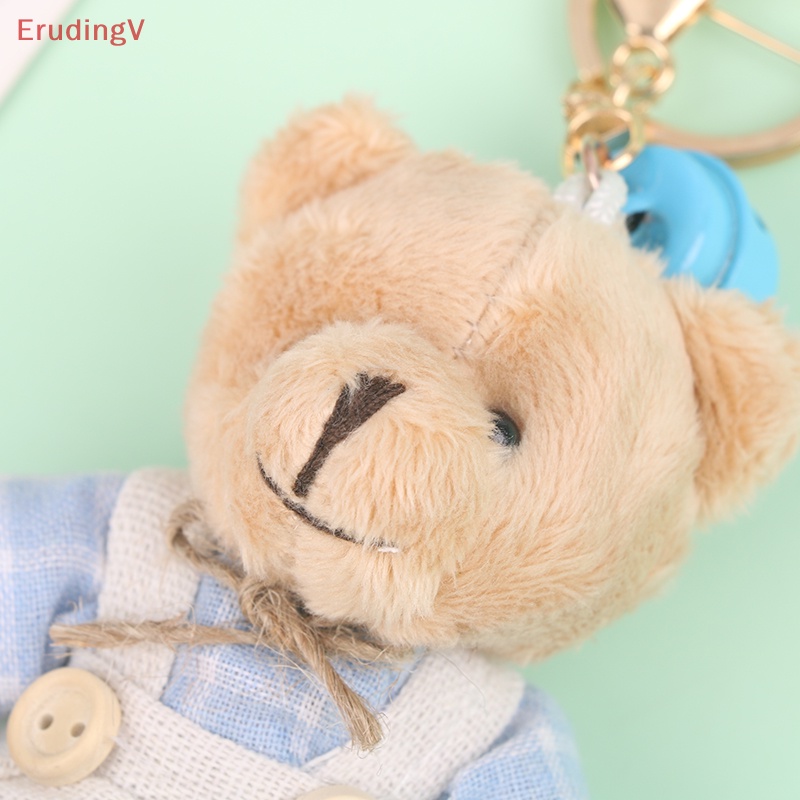 [ErudingV] Móc Khóa Cặp Đôi Vải Lanh Hình Thỏ Phong Cách Đồng Quê Dễ Thương