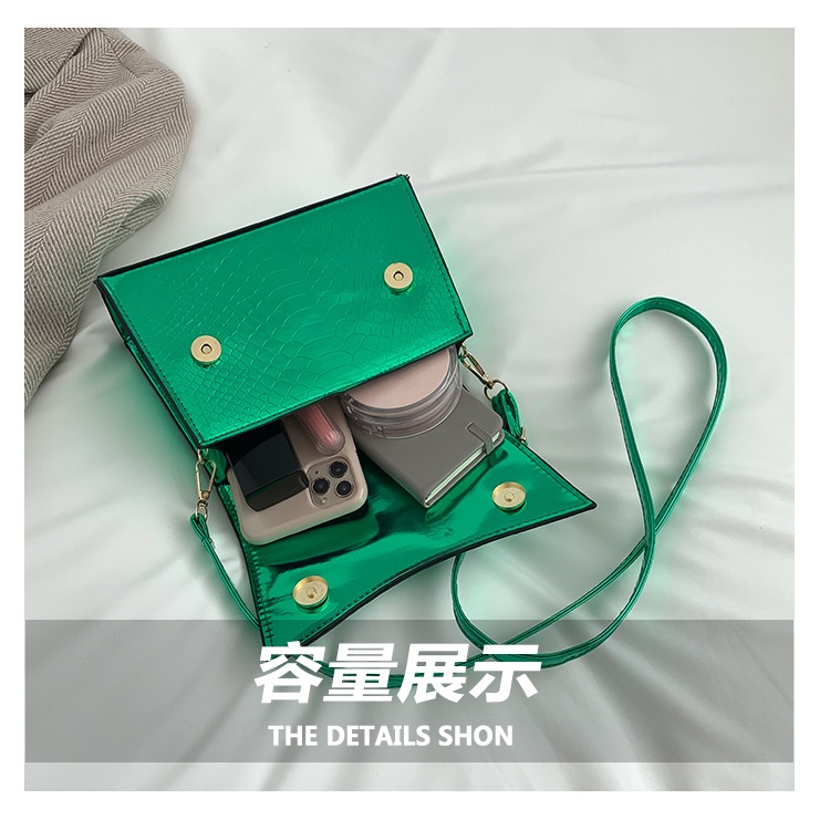 Túi Xách JASMIN NOIR Đeo Chéo Vai Họa Tiết Da Rắn Khóa Bấm Đơn Giản Cho Nữ