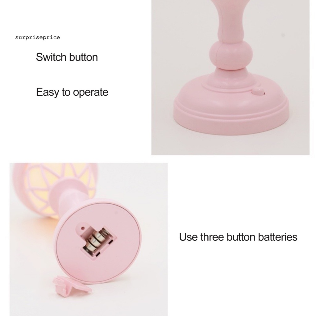 Đèn LED Ánh Sáng Ban Đêm Không Dây Đế Bằng Kim Loại Sử Dụng Pin Ổn Định Kiểu Retro Cho Nhà Ở / Quán Bar