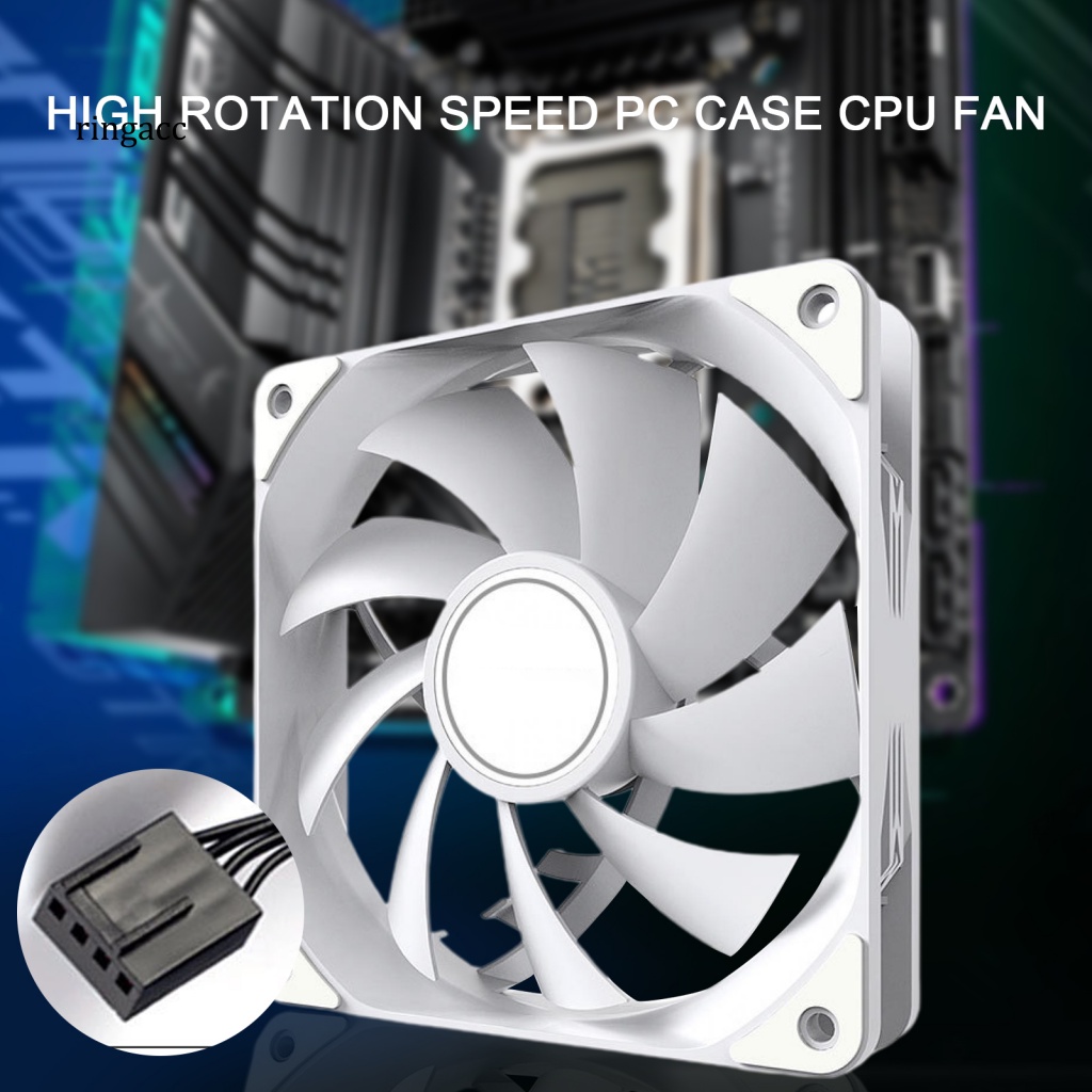 Quạt Tản Nhiệt 12cm PWM 4Pin 1800RPM 9 Cánh Ít Tiếng Ồn Tiện Dụng Cho Máy Tính Văn Phòng