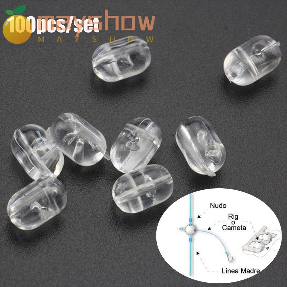 Set 100 Nút Nhựa Chặn Hai Đầu Dùng Trong Câu Cá