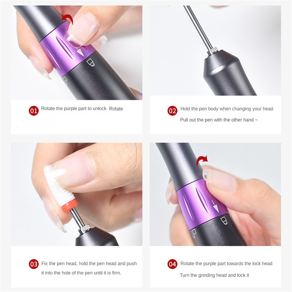 Máy Đánh Bóng Móng Tay Di Động Kèm Sạc Tiện Dụng Chất Lượng Cao