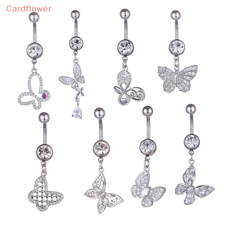 Khuyên Rốn Hình Bướm Đính Đá Lấp Lánh Thời Trang Mới