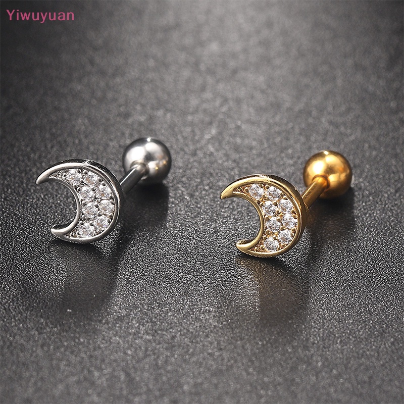 1 Khuyên Tai Xoắn Ốc Đính Đá Zircon Mới