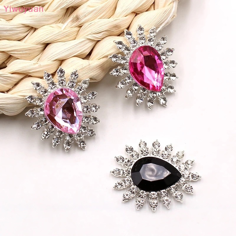 Trâm Cài Tóc Bằng Kim Loại Bạc 27 * 32MM Diy Mới