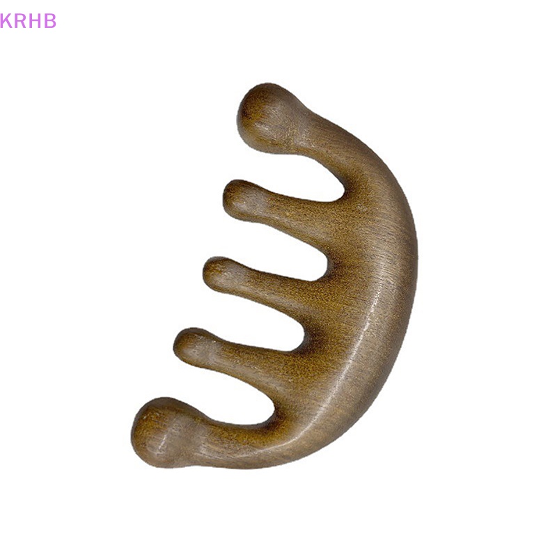 Lược Răng Thưa Mát Xa Da Đầu Bằng Gỗ Tiện Dụng