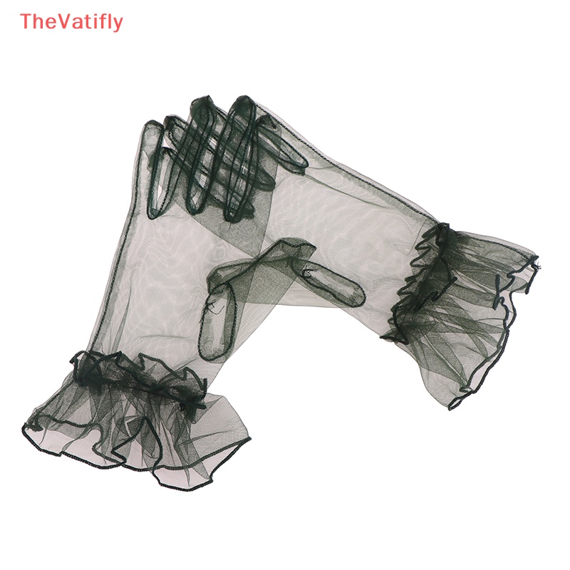 Găng Tay Lưới Mỏng Ngắn Trong Suốt Cho Nữ