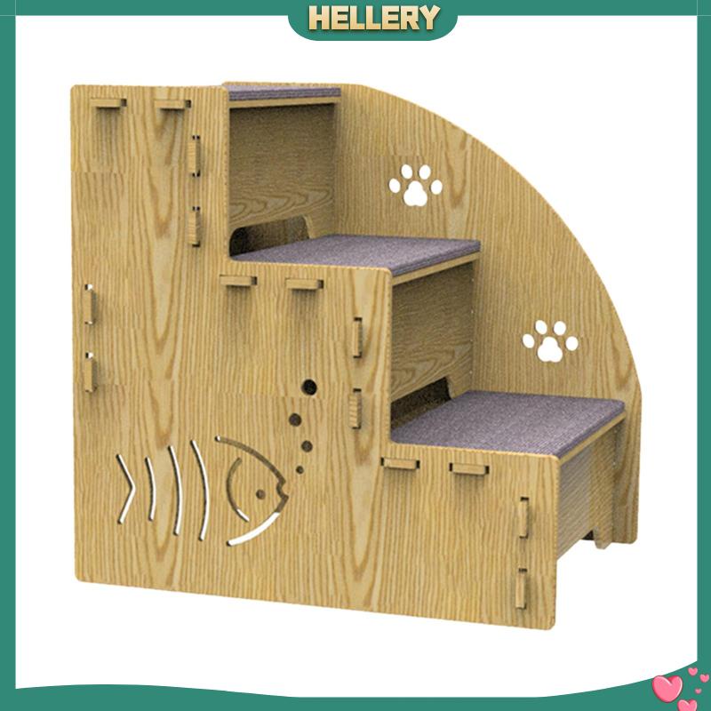 Bậc Thang Leo Bằng Gỗ Chống Trượt Cho Thú Cưng