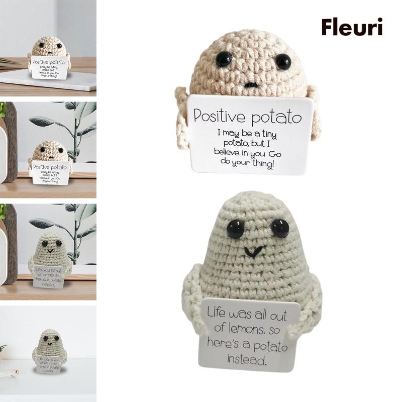 Búp Bê Đan Len Hình Khoai Tây Chiên Dễ Thương Vui Nhộn Để Bàn / Xe Hơi / Văn Phòng