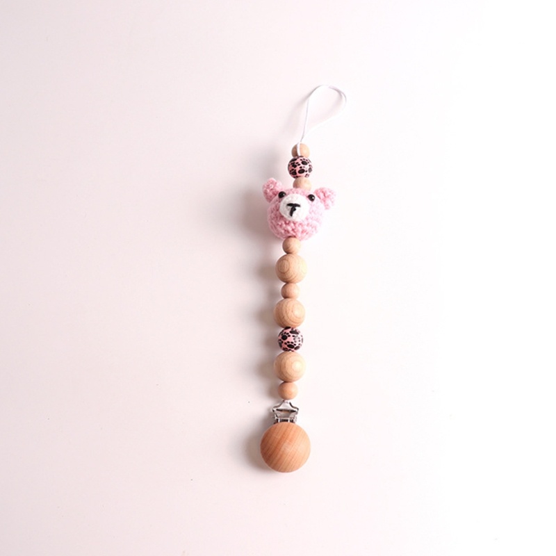 Haha Giá Đỡ Núm Vú Giả Dệt Kim Hình Chú Gấu Đáng Yêu Phù Hợp Với Mọi Răng Miệng Cho Bé Trai Bé Gái