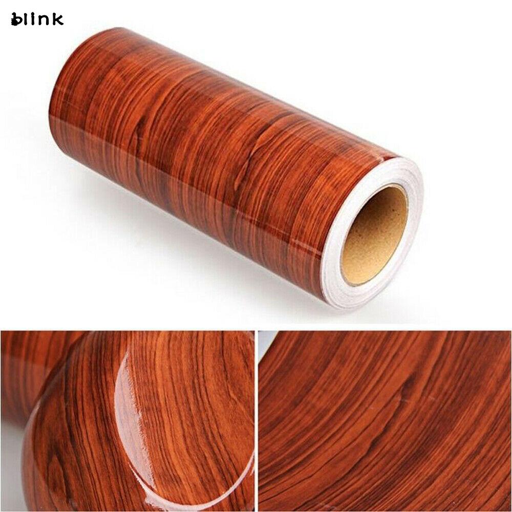 Cuộn Giấy Decal Vinyl Họa Tiết Vân Gỗ Tự Dính Dán Xe Hơi