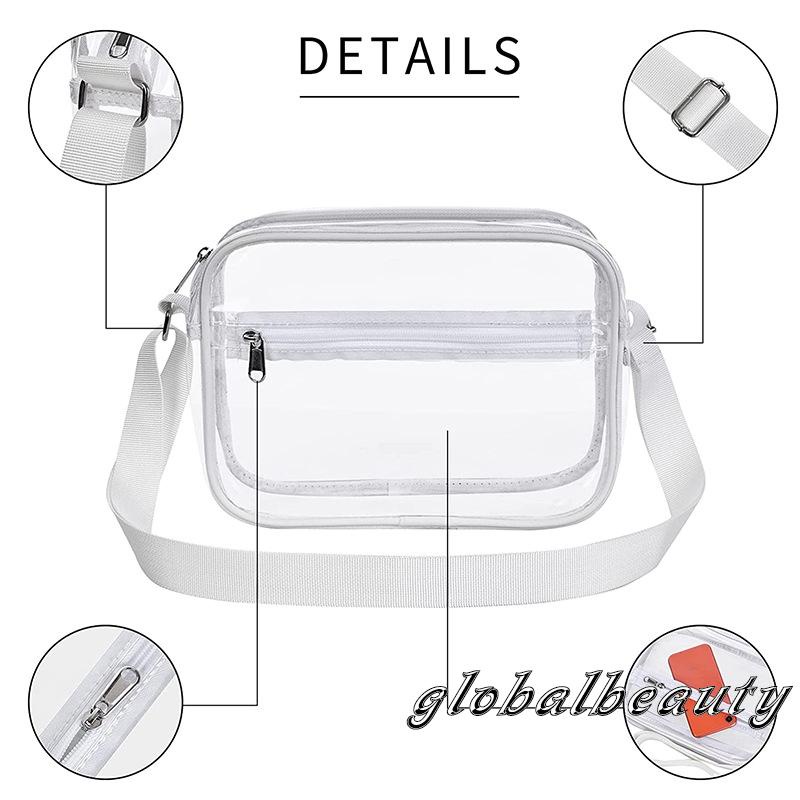 Gb Túi Đeo Chéo Trong Suốt Khóa Kéo Thể Thao Đi Làm / Lễ Hội