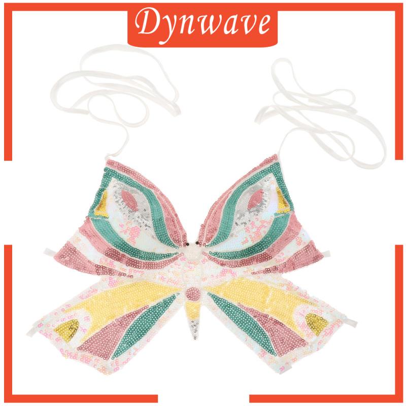[Dynwave] Áo Ngực Croptop Đính Kim Sa Hình Bướm Cho Vũ Công Bộ Lạc