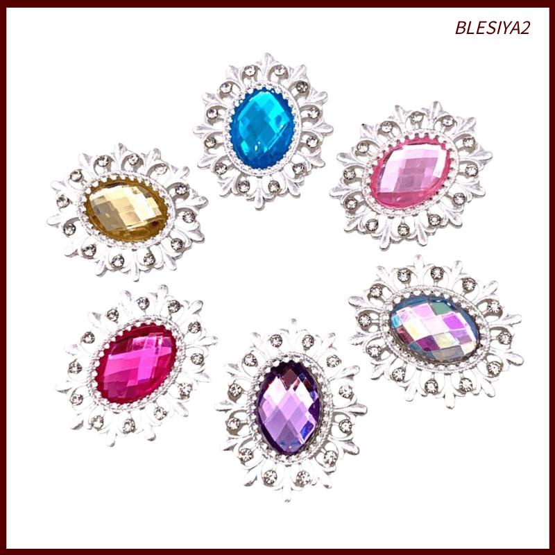 Set 2 / 10 Nút Hợp Kim Trang Trí Quần Áo / Phụ Kiện Tóc