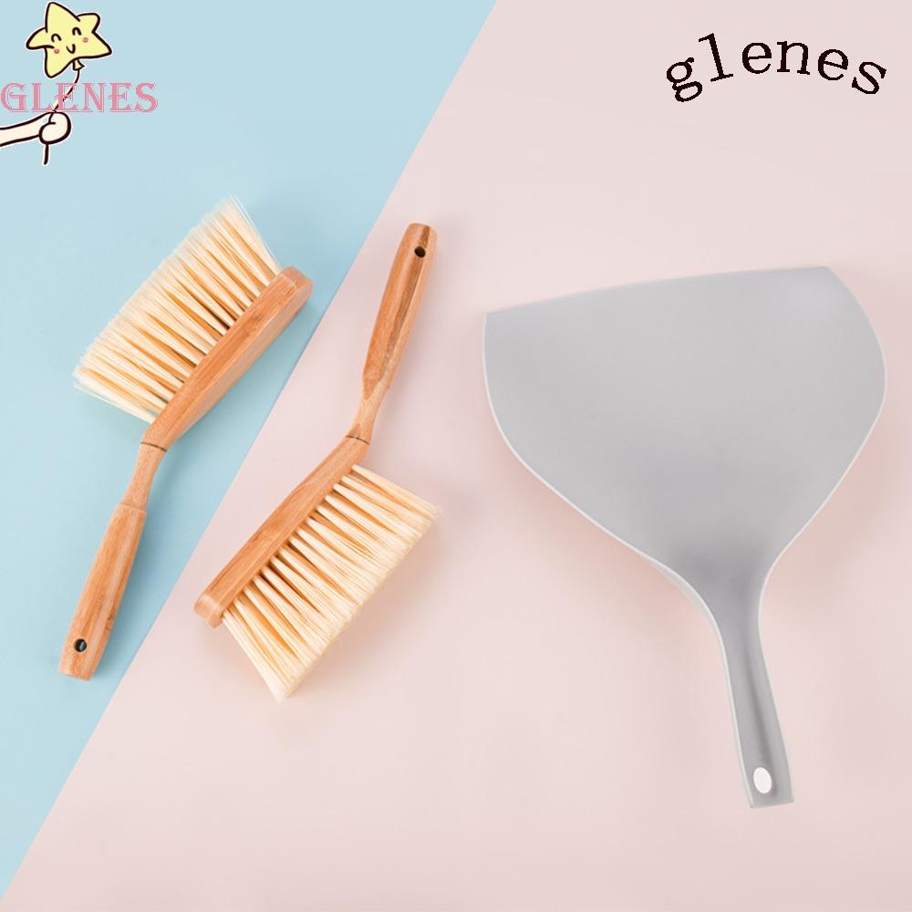 Set 2 Chổi Quét Dọn Mini Tay Cầm Bằng Nhựa Tre