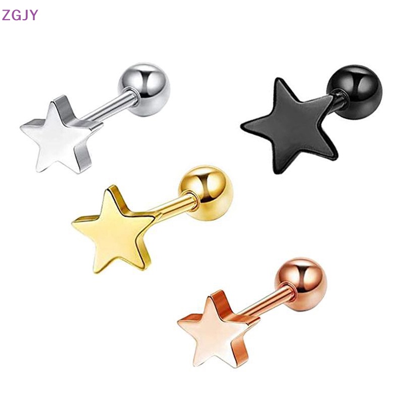 1 Đôi Khuyên Tai Hình Ngôi Sao Dạng Xoắn Ốc Dành Cho Nữ Mới